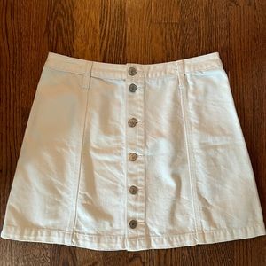 Abercrombie & Fitch White Denim Skirt